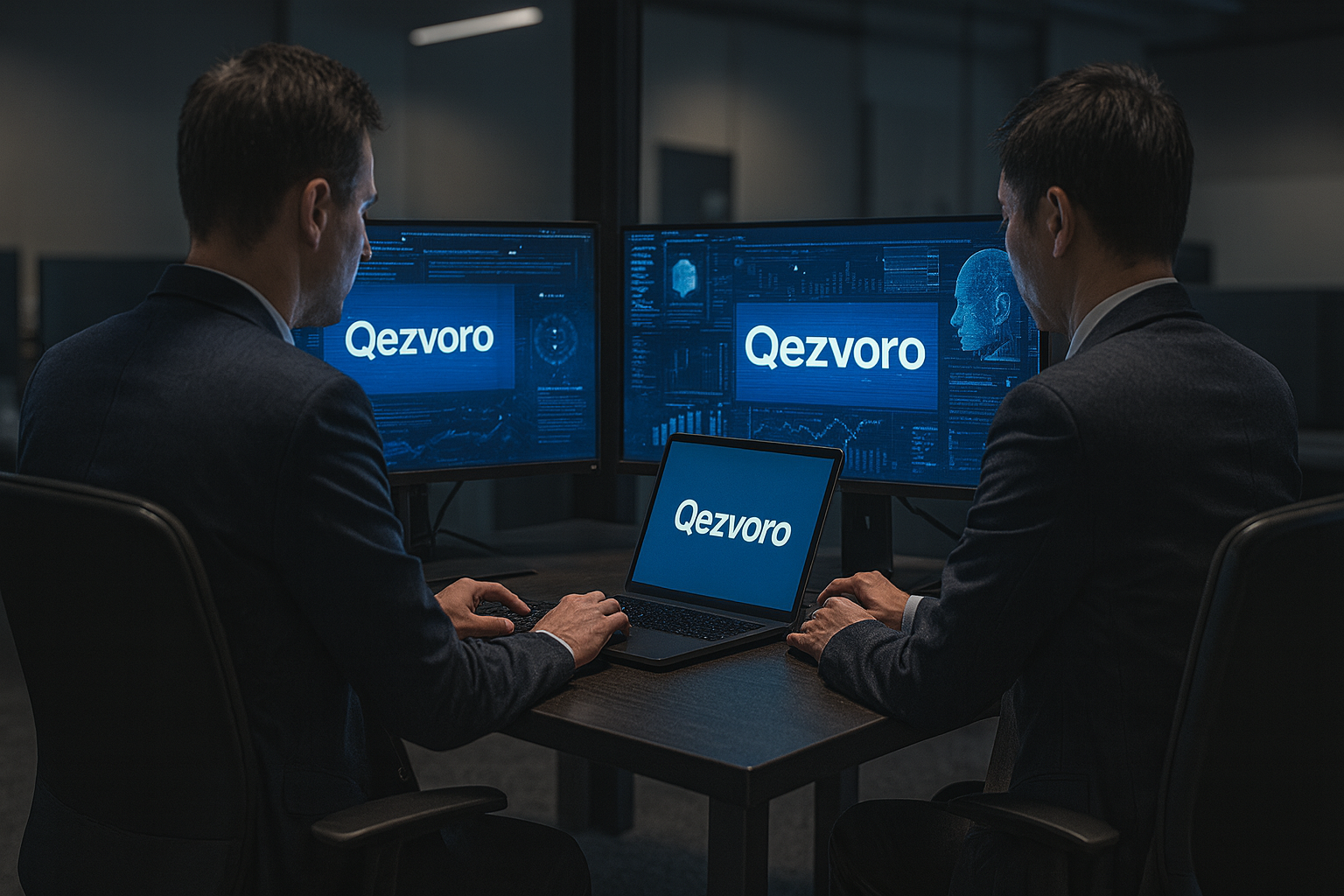 Schéma znázorňující integraci Qezvoro API s externími systémy: analytika, obchodní boti a mobilní aplikace.